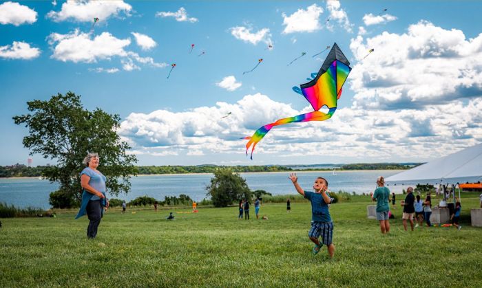 Spectacle Island Boston Flying Kites