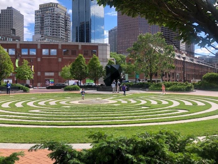Free Things to Do in Boston GReenway Labyrinth
