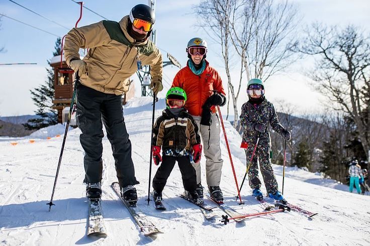 skiing near boston kids family