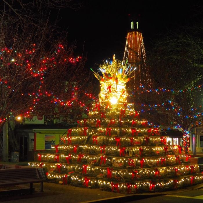 Boston Holiday Lights Provincetown Lobster Pot Tree