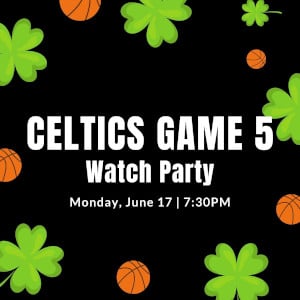 patriot place celtics game 5 watch event at dean college stage photo